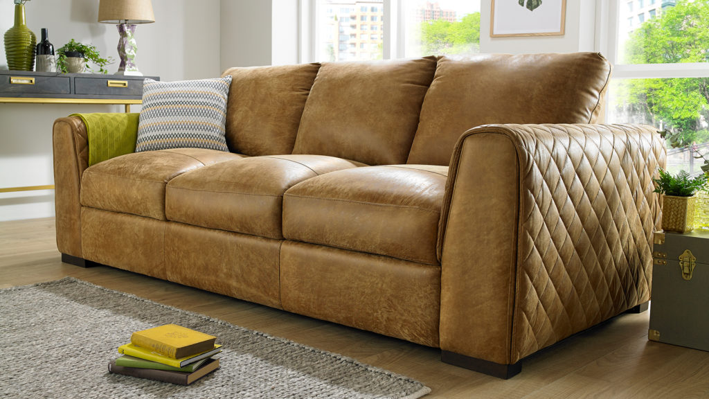 spagnesi italian leather sofa
