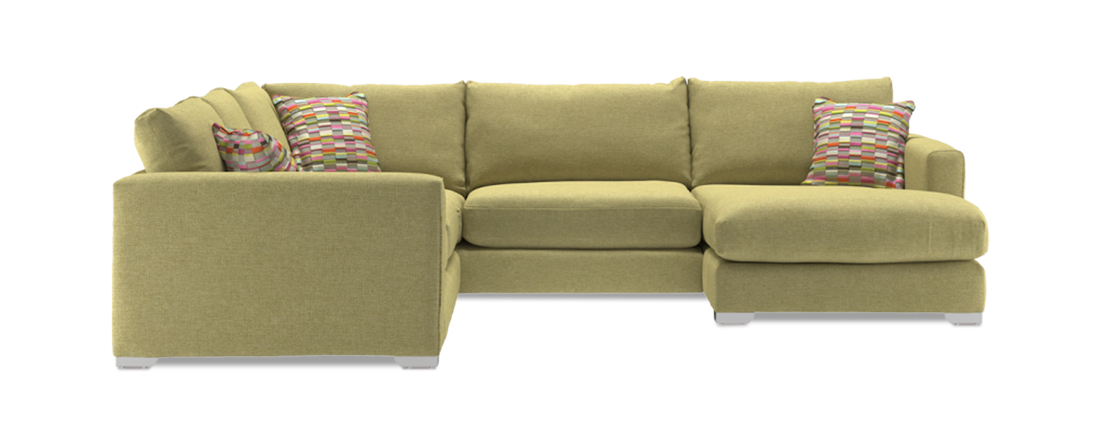 Sofology Majestic green fabric corner sofa